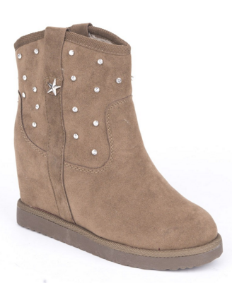 Ladies Diamante Studded Ankle Boots