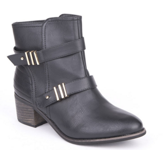 Ladies Black Heeled Ankle Boots
