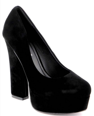 Ladies Suede 'Court Style' High Heels
