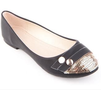 Ladies Faux Leather Ballet Pumps