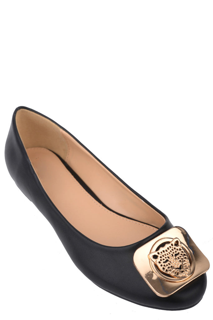 Metal Tiger Buckle Pumps